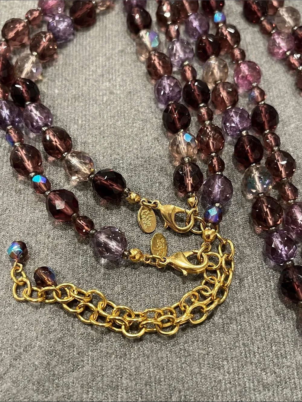 Joan Rivers Purple Faceted Crystal Necklaces (Set of 2)